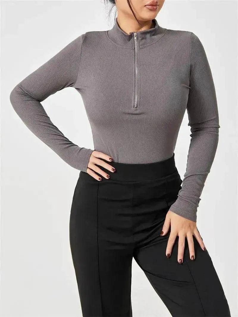 Body à manches longues tendance pour femmes, haut sans couture, gainant, combinaison sculptante - EX-STOCK Canada