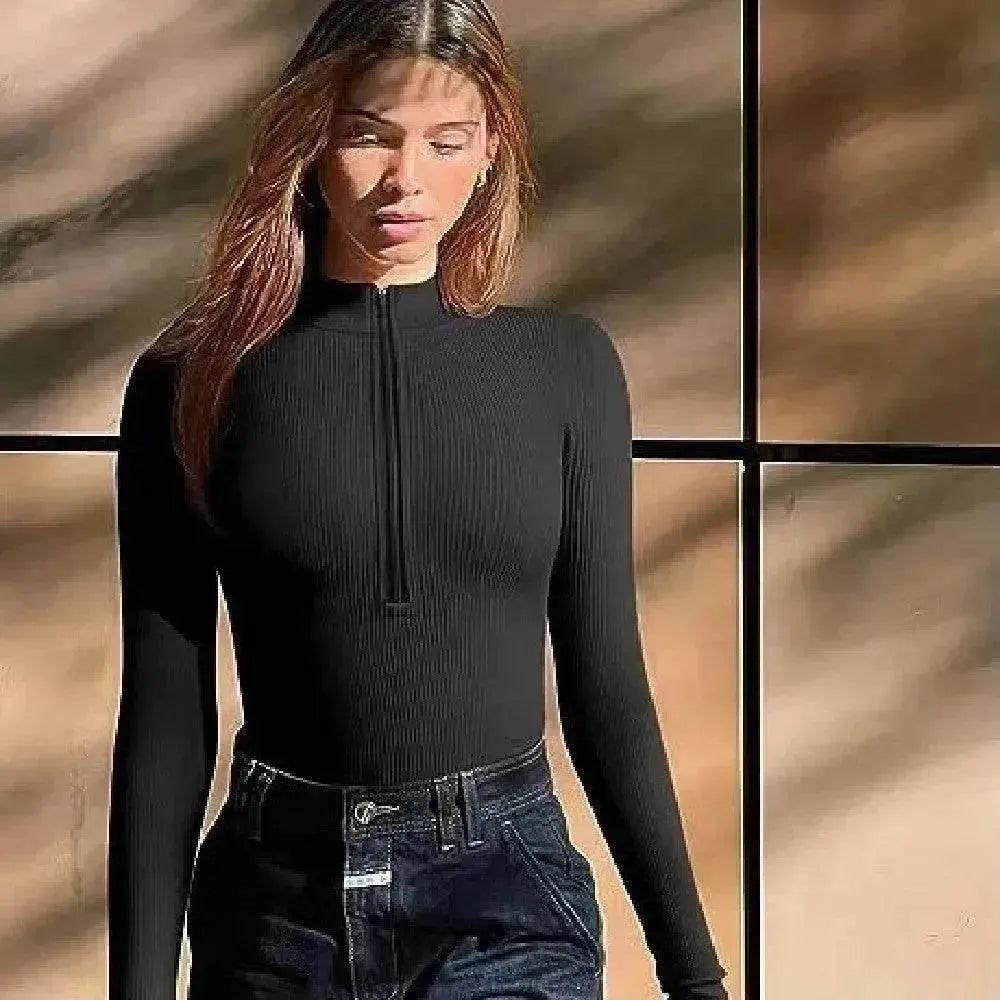 Body à manches longues tendance pour femmes, haut sans couture, gainant, combinaison sculptante - EX-STOCK Canada