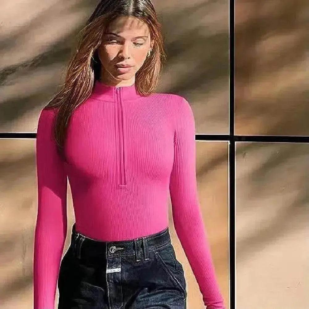 Body à manches longues tendance pour femmes, haut sans couture, gainant, combinaison sculptante - EX-STOCK Canada