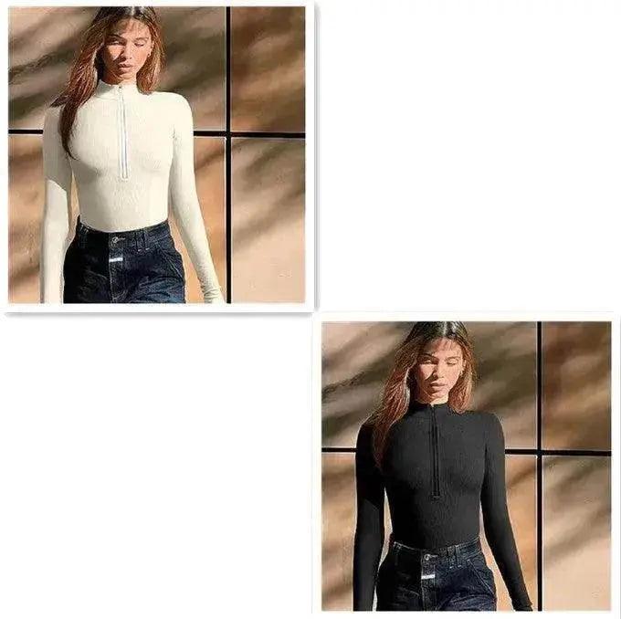 Body à manches longues tendance pour femmes, haut sans couture, gainant, combinaison sculptante - EX-STOCK Canada