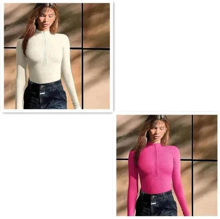 Body à manches longues tendance pour femmes, haut sans couture, gainant, combinaison sculptante - EX-STOCK Canada