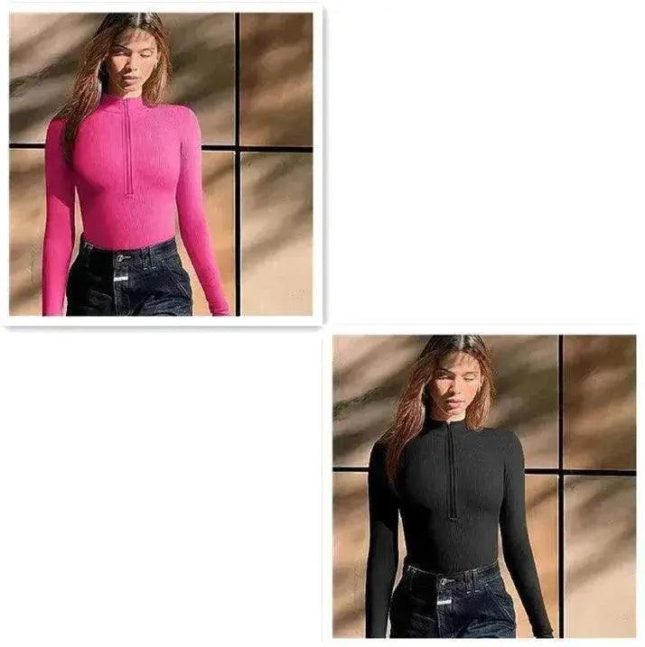 Body à manches longues tendance pour femmes, haut sans couture, gainant, combinaison sculptante - EX-STOCK Canada