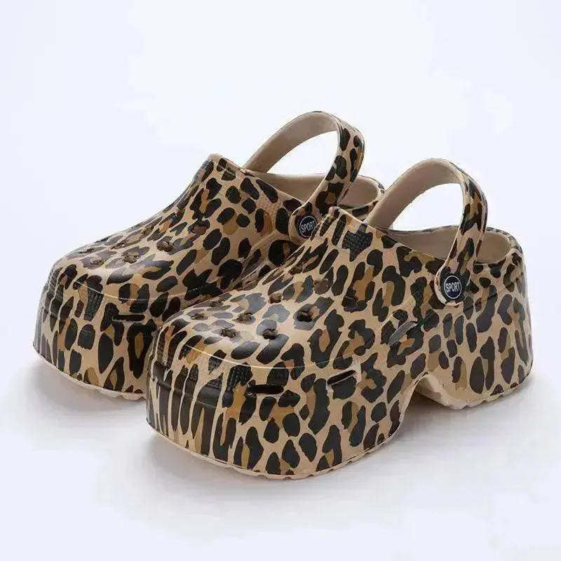 Women's Hole Shoes Summer Wear Leopard Print - EX-STOCK Canada