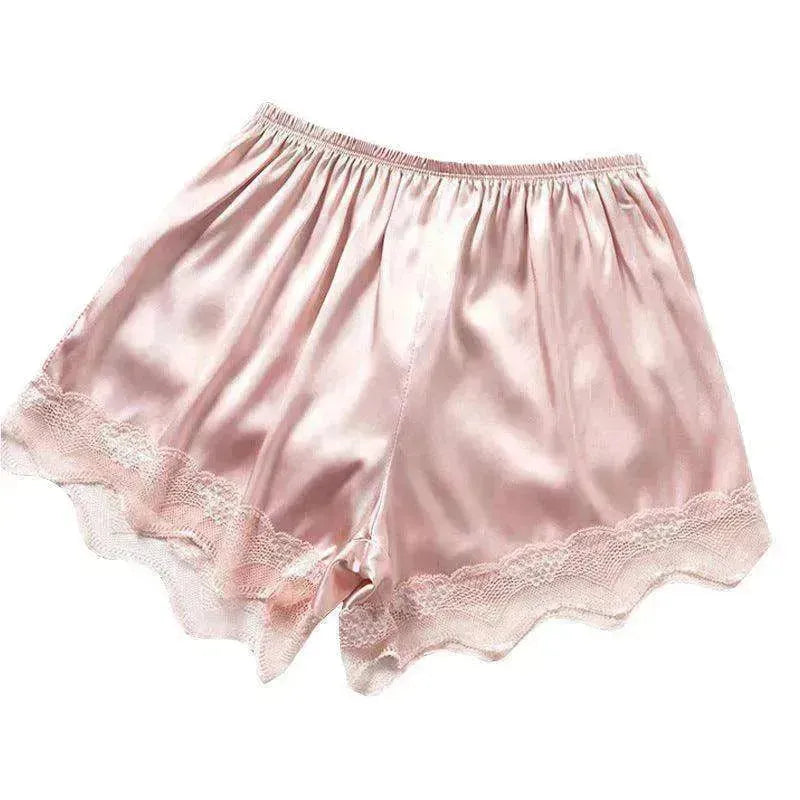 Pantaloncini esterni senza cuciture in seta ghiaccio da donna con pizzo e vestibilità ampia - EX-STOCK Canada