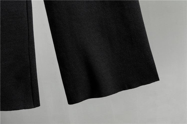 Women's Knitted Cardigan Casual Fashion Sports Wide-leg Pants Suit EX-STOCK Canada
