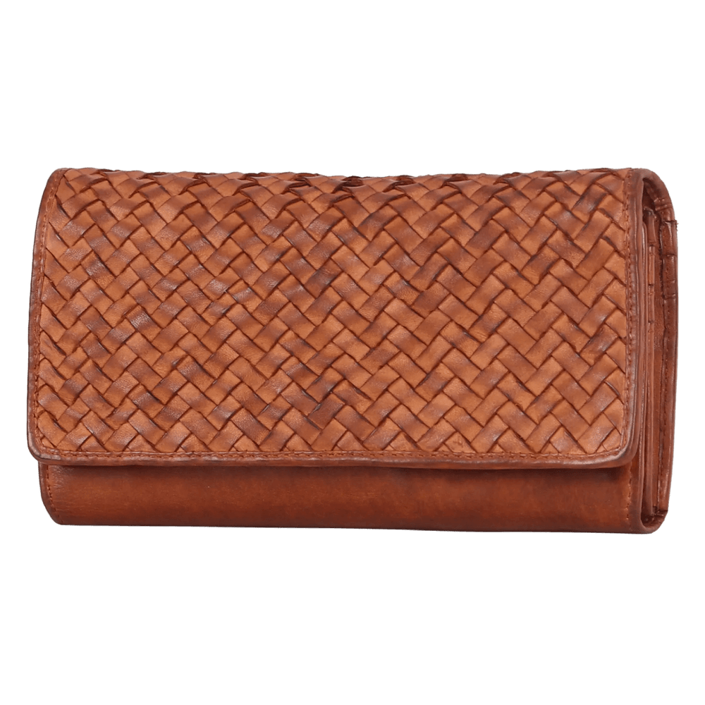 Sac en cuir pour femmes avec tissage en panier