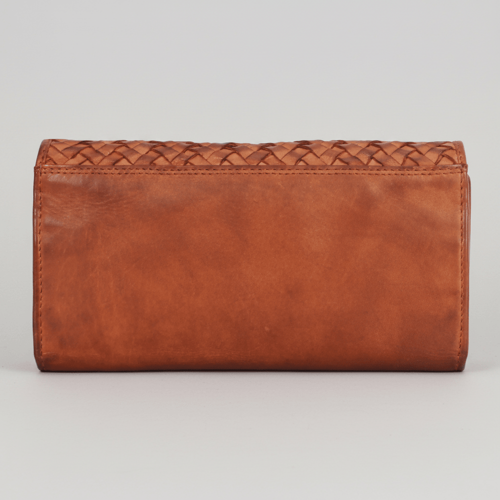 Sac en cuir pour femmes avec tissage en panier
