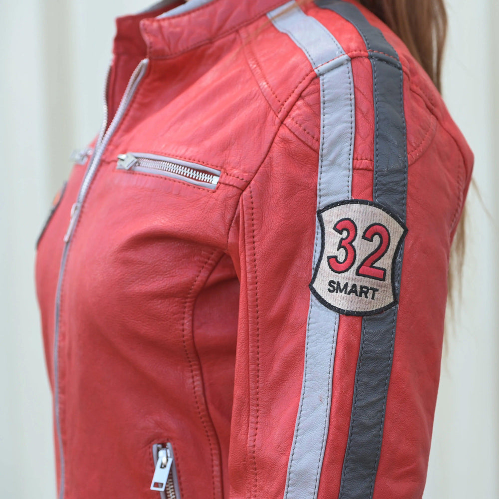 Damenlederjacke mit AufnähernEX-STOCK Canada