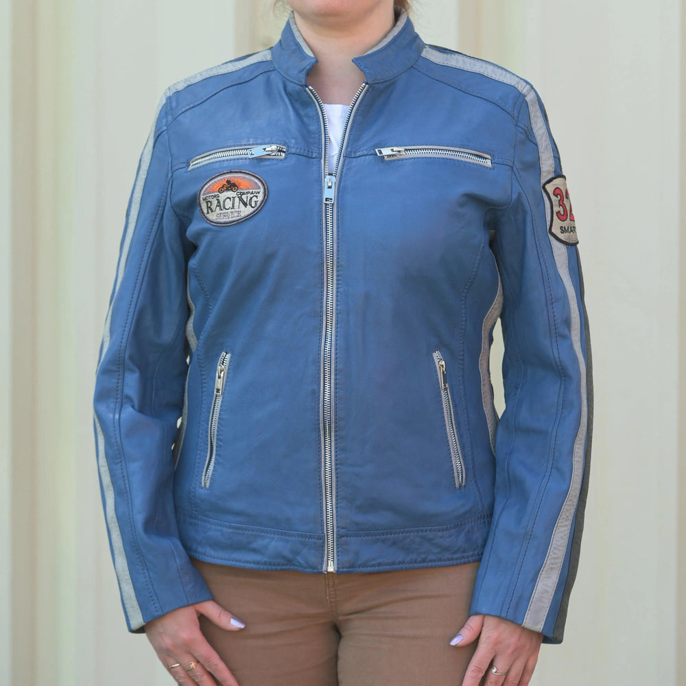 Damenlederjacke mit AufnähernEX-STOCK Canada