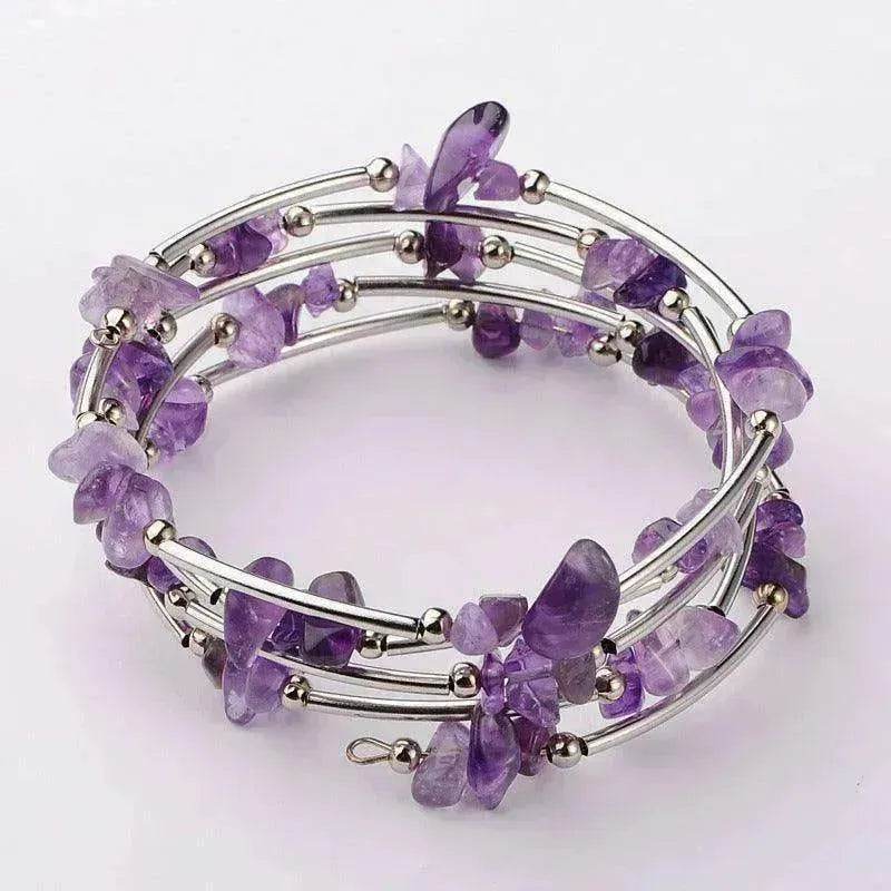 Women's Natural Crystal Crushed Stone Bracelet - EX-STOCK Canada