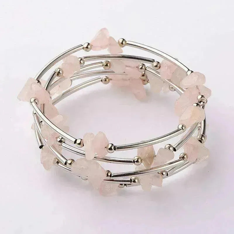 Women's Natural Crystal Crushed Stone Bracelet - EX-STOCK CANADA