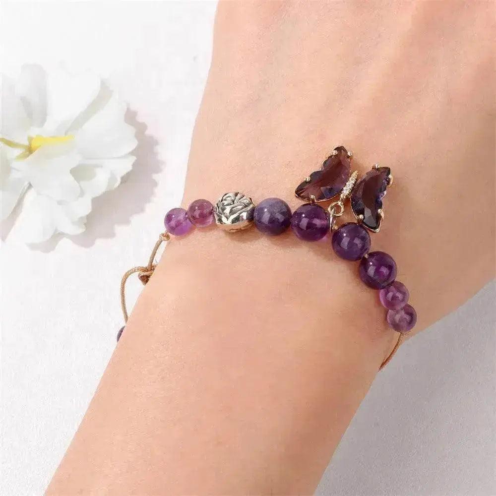 Pulsera de Piedra Natural para Mujer Amatista - EX-STOCK Canada