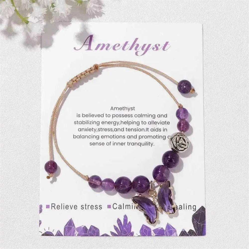 Pulsera de Piedra Natural para Mujer Amatista - EX-STOCK Canada