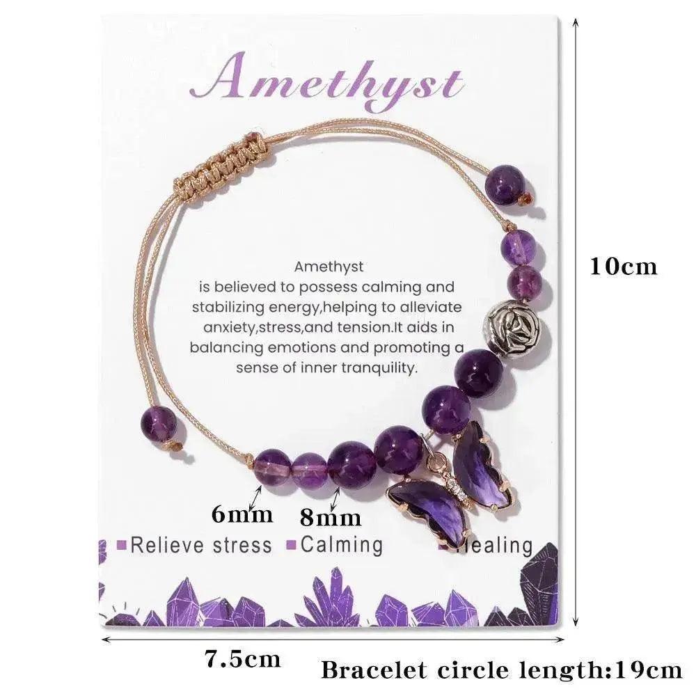 Pulsera de Piedra Natural para Mujer Amatista - EX-STOCK Canada