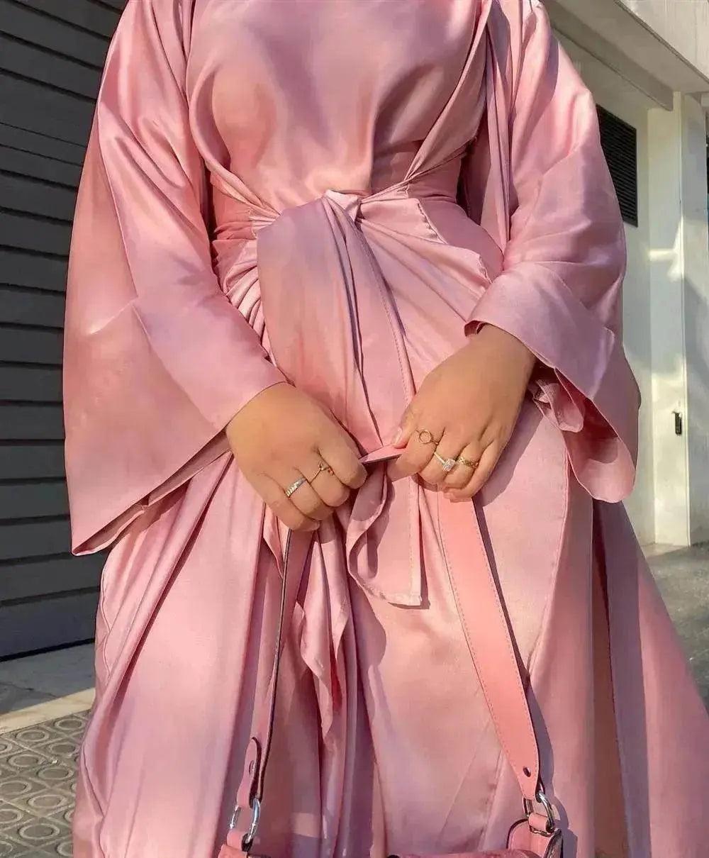 Completo Arabo da Donna a Due Pezzi di Colore Solido - EX-STOCK Canada