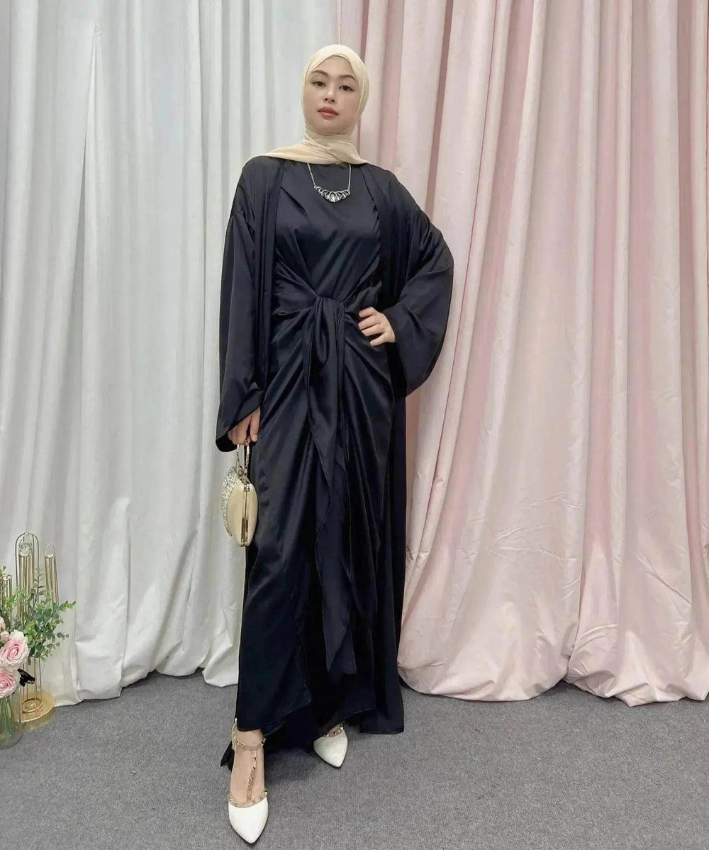 Completo Arabo da Donna a Due Pezzi di Colore Solido - EX-STOCK Canada