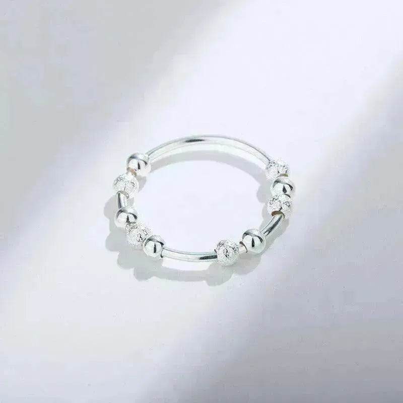 Eleganter und schlichter Persönlichkeit-Ring für Frauen aus Sterlingsilber gegen Angst EX-STOCK CANADA