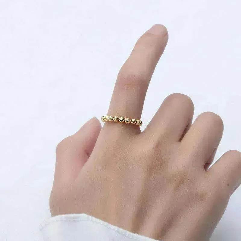 Eleganter und schlichter Persönlichkeit-Ring für Frauen aus Sterlingsilber gegen Angst EX-STOCK CANADA