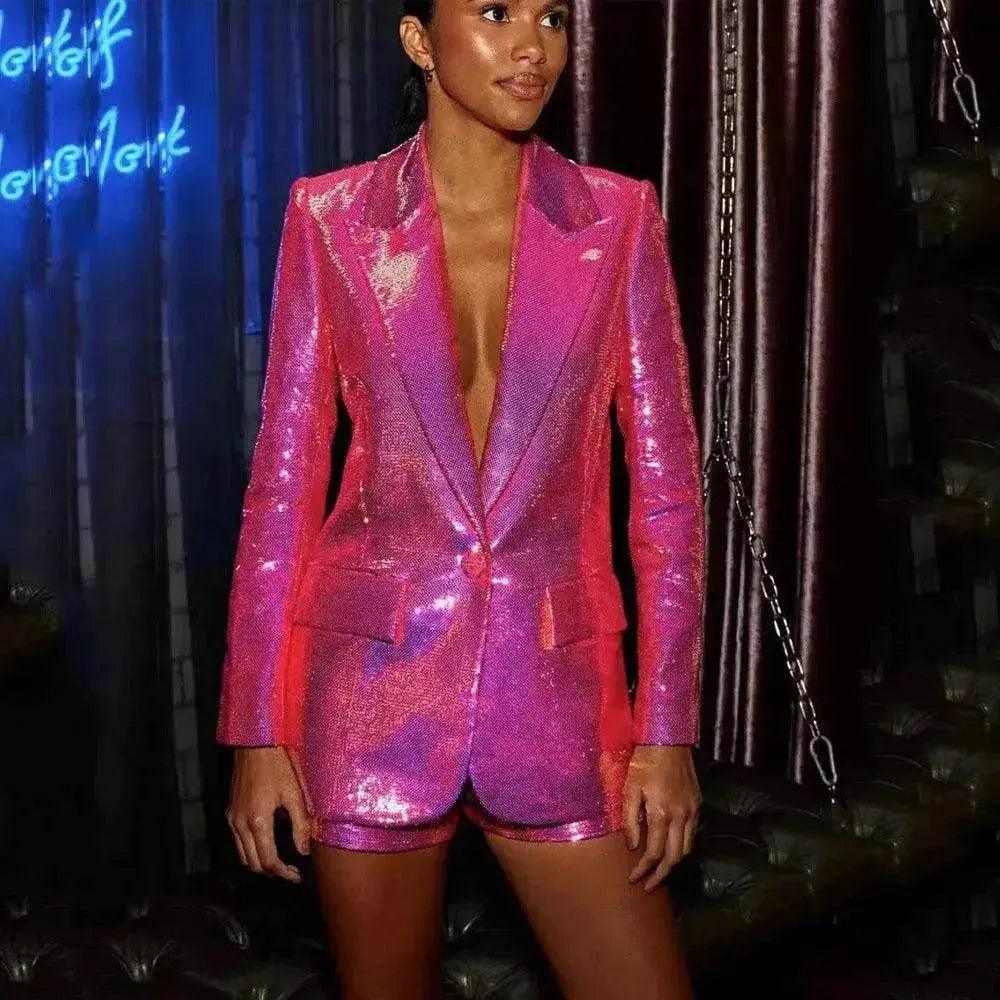 Women's Suit Coat Shorts and Blazer Fashion Suit Two-piece Suit - EX-STOCK Canada