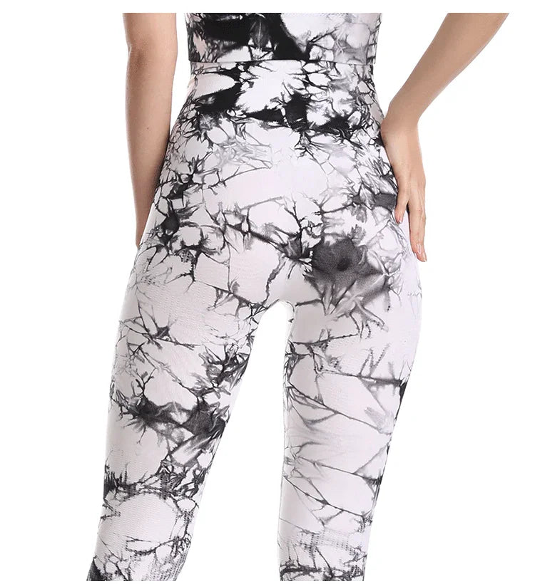 Leggings de gimnasio de teñido anudado para mujeres. Pantalones de yoga. EX-STOCK Canada