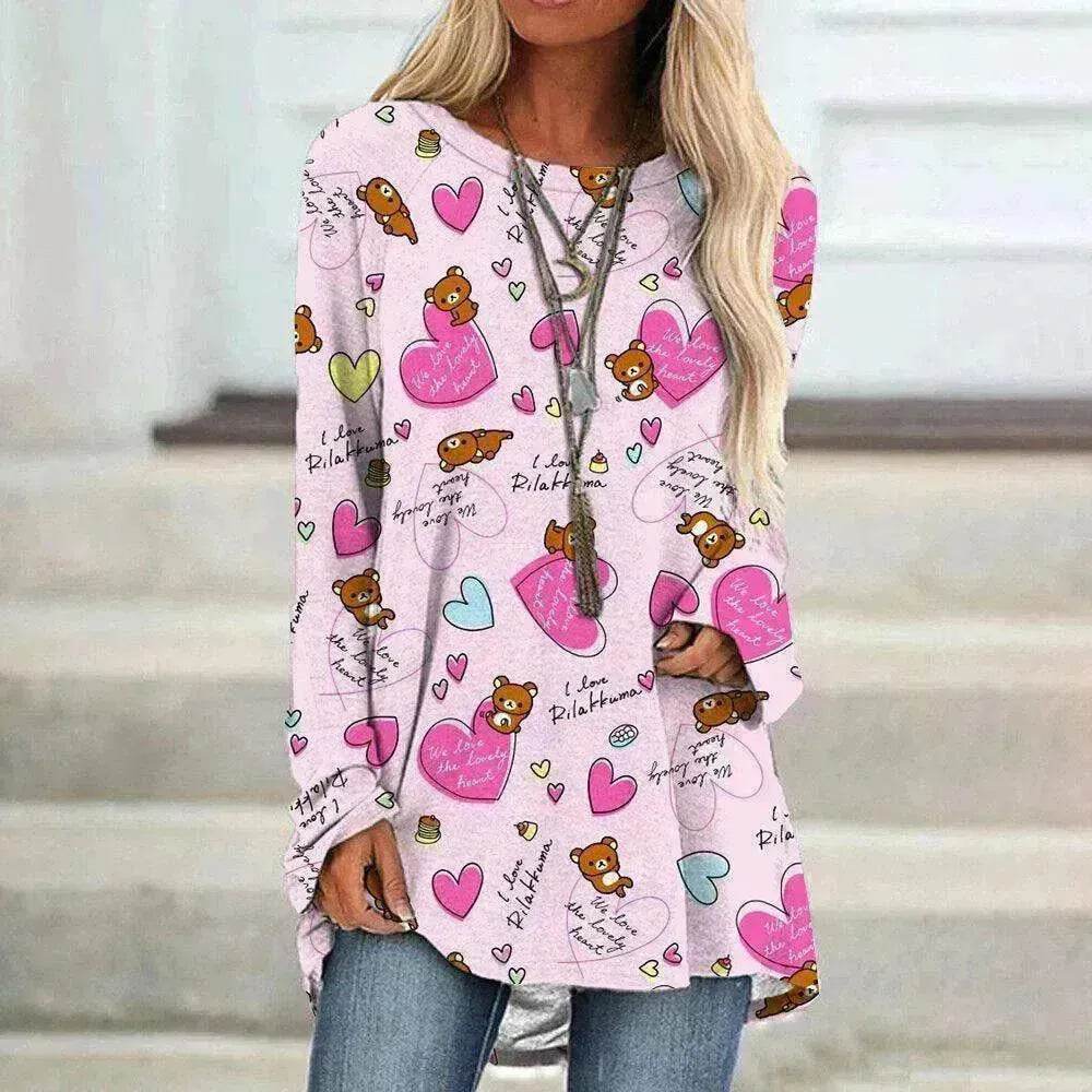 Women's Valentine's Day Love Print Long Sleeve T-shirt - EX-STOCK Canada