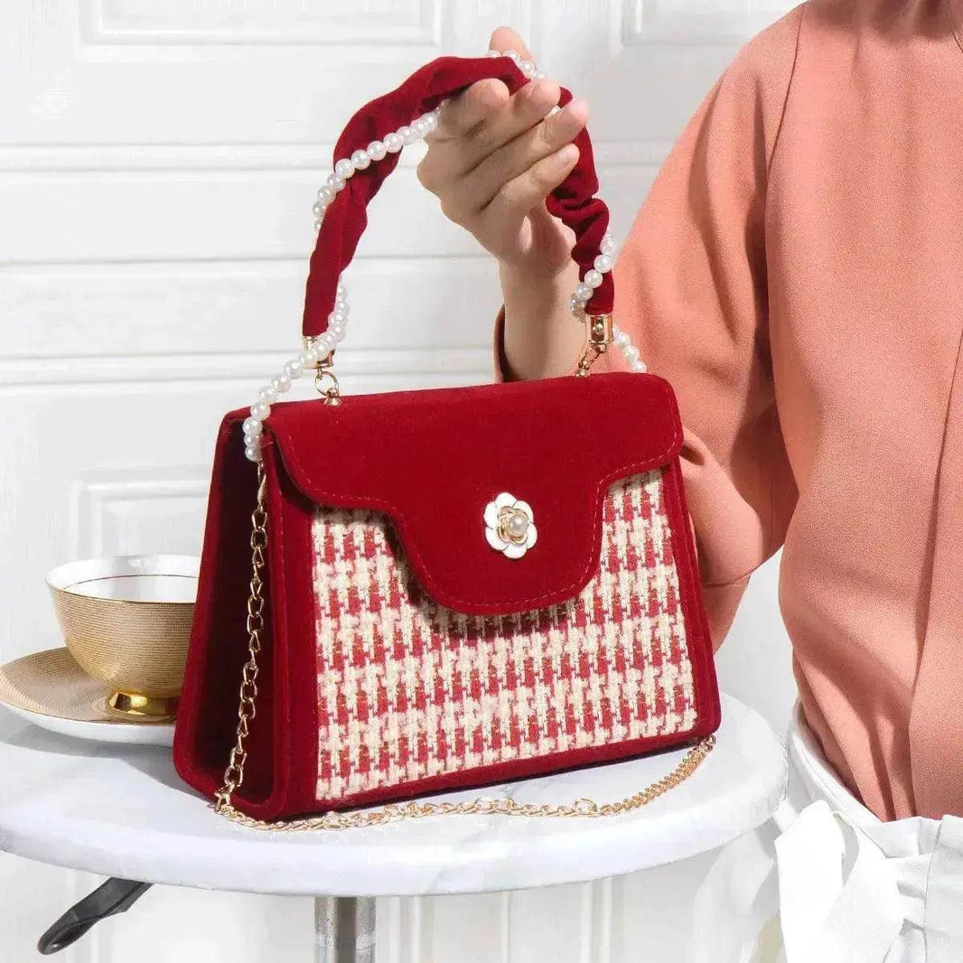 Bolso de Boda de Mujer Bolso Nupcial Bolso Elegante de Alta Gama para Mujer Rojo Niche Bolso Pequeño Portátil 2025 Nuevo - EX-STOCK Canada