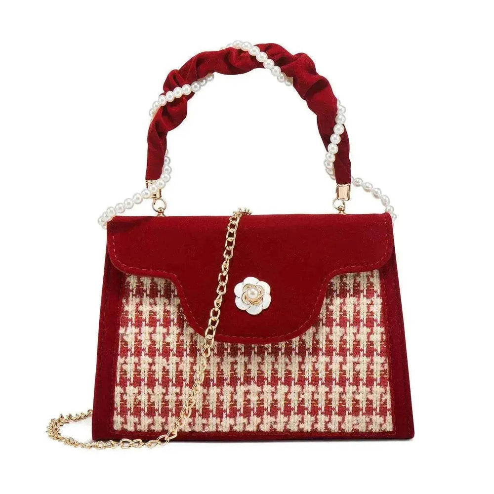 Damen Hochzeits-Tasche Brauttasche Hochwertige Damen Elegante Rote Nischen-Rote Kleine Tasche Tragbar 2025 Neu - EX-STOCK Canada