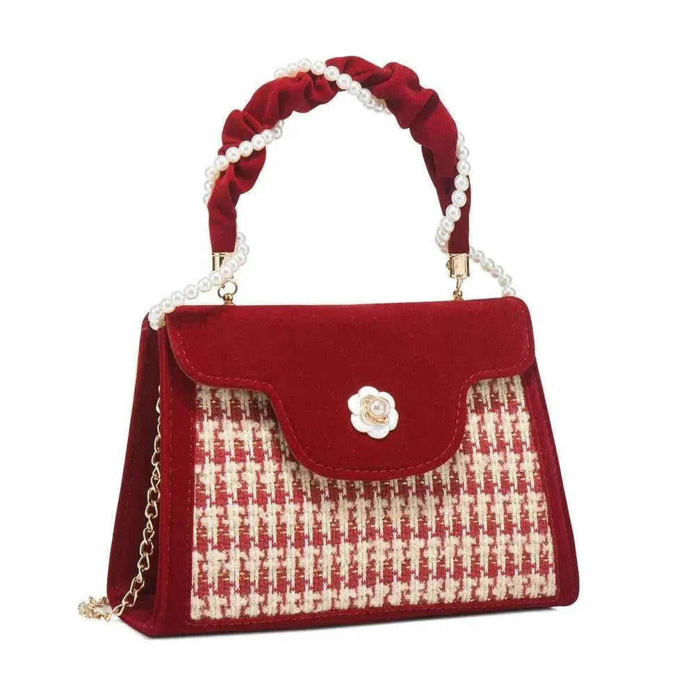 Damen Hochzeits-Tasche Brauttasche Hochwertige Damen Elegante Rote Nischen-Rote Kleine Tasche Tragbar 2025 Neu - EX-STOCK Canada