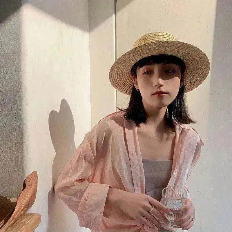 Cappello da sole da donna in paglia di rafia intrecciata - EX-STOCK Canada