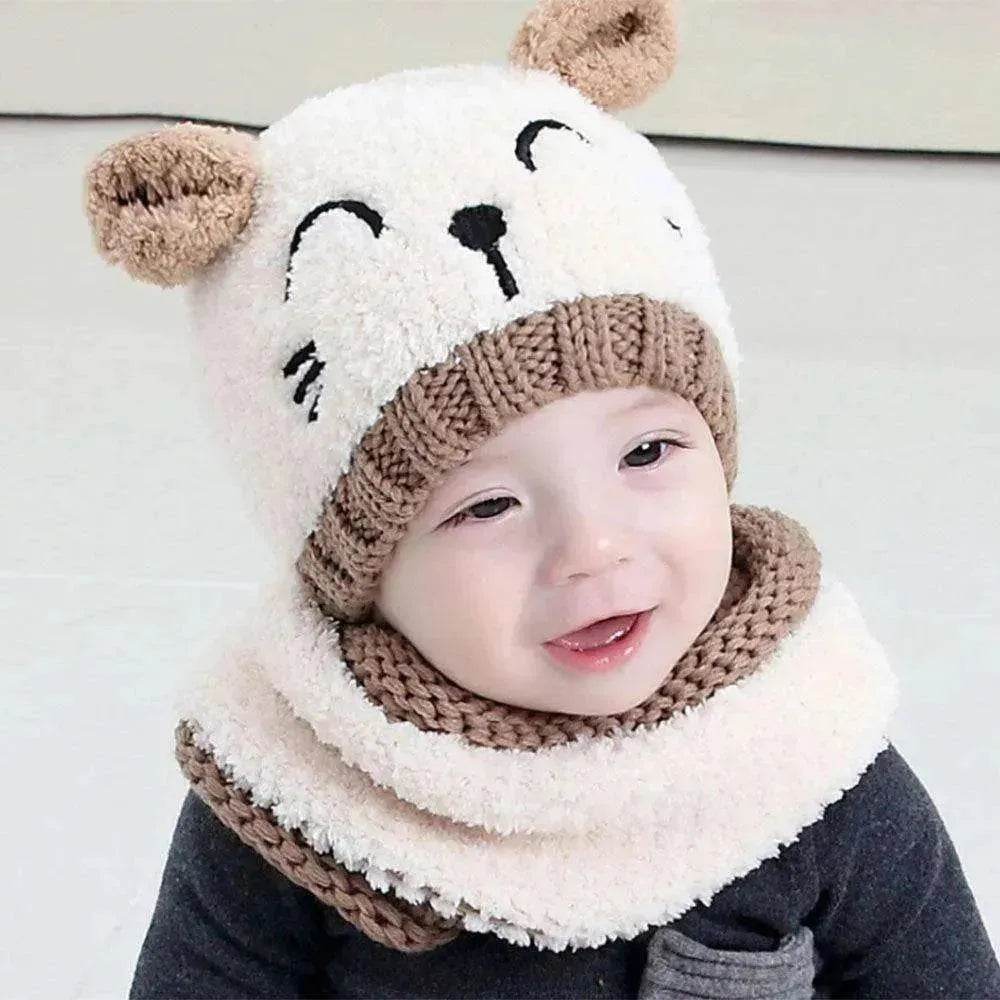 Wool scarf baby hat - EX-STOCK Canada