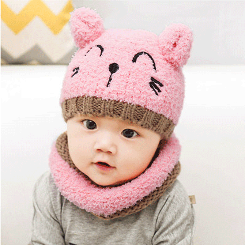 Wool scarf baby hat - EX-STOCK Canada