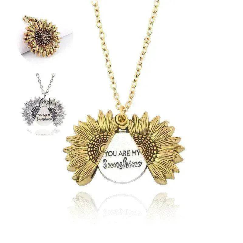 You Are My Sunshine Sunflower Necklace - EX-STOCK Canada