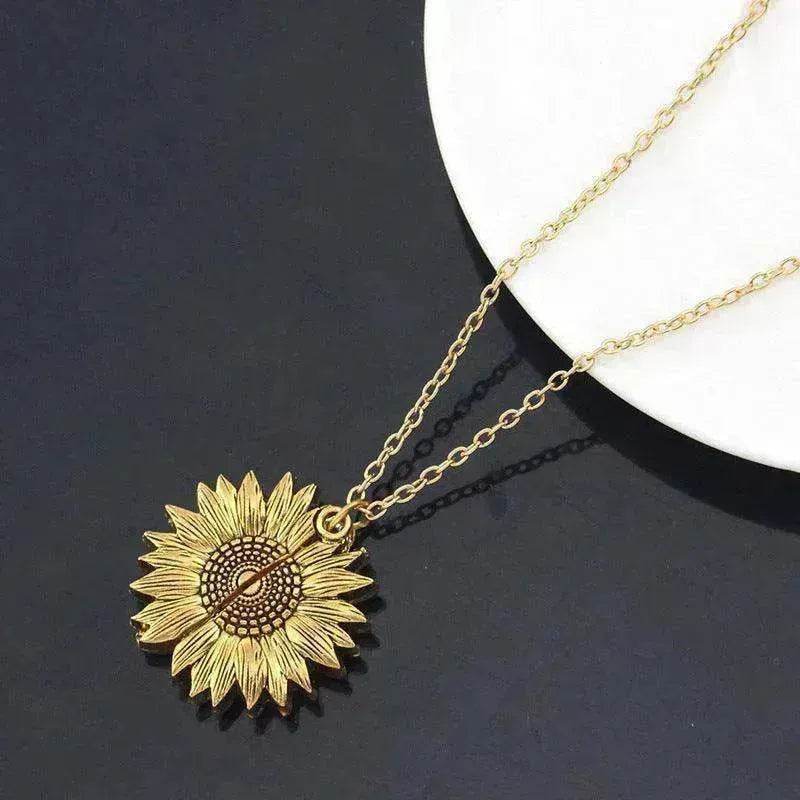 You Are My Sunshine Sunflower Necklace - EX-STOCK Canada