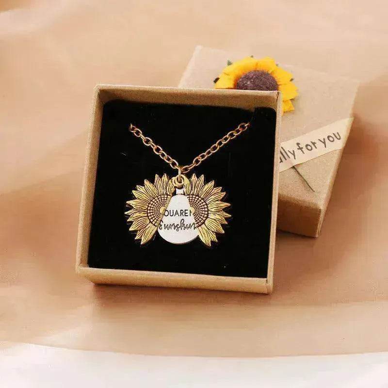 You Are My Sunshine Sunflower Necklace - EX-STOCK Canada