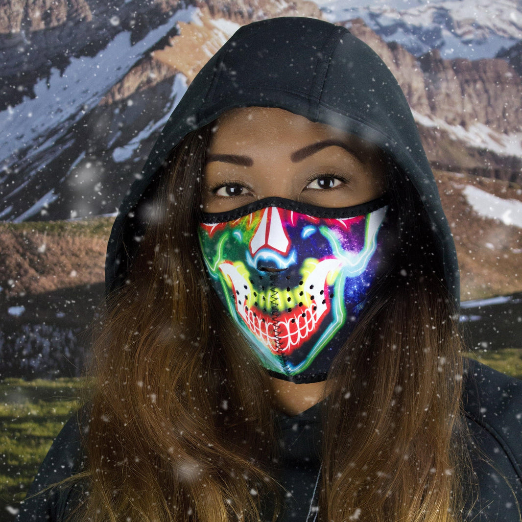 ZANheadgear Multi-Color Skull Neoprene Half Mask EX-STOCK Canada