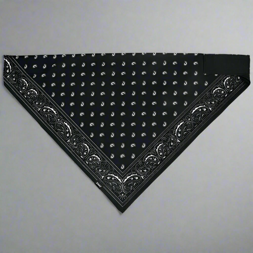 ZANheadgear 3-in-1 Klassisches Schwarz-Weiß Paisley BandanaEX-STOCK Canada