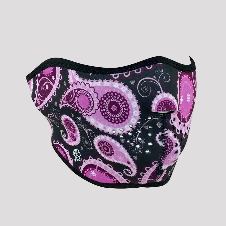 Maschera Parziale ZANheadgear in Neoprene Viola Paisley