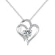 Zircon Double Love With Rhinestones Ins Personalized Heart-shaped Clavicle Chain Necklace - EX-STOCK Canada