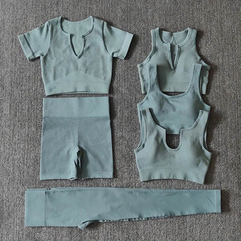 6pcs Yoga Workout Outfit set for women Gym clothes - EX-STOCK Canada