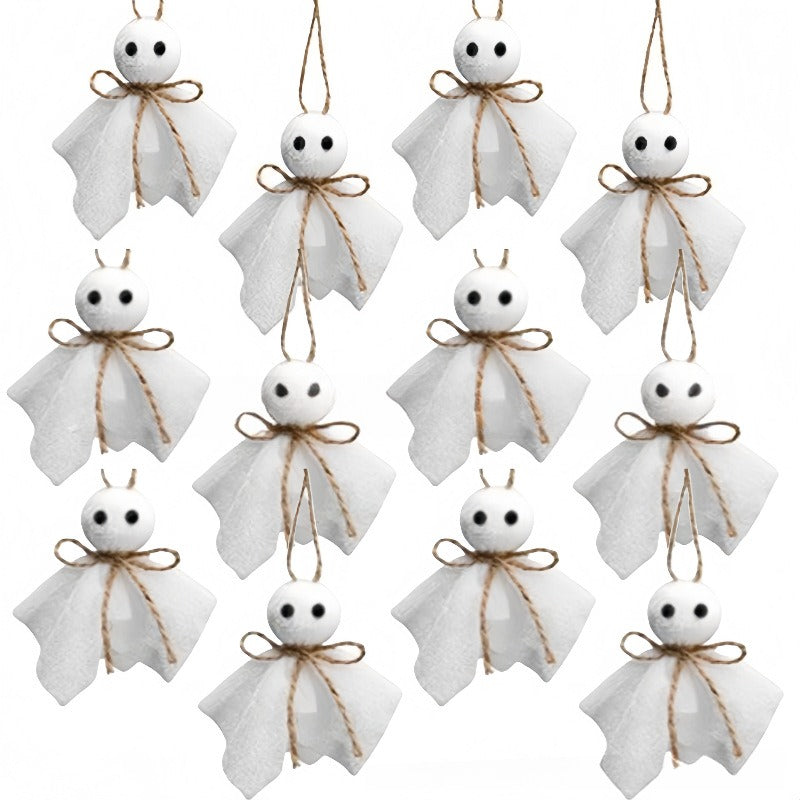 Halloween hanging decoration with ghost pumpkin and wooden bead pendant styles – product view 8