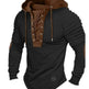 Spring And fall Pure Color Tied Hoodie Street fashion Bronzing Lacing Sweatshirt - EX-STOCK Canada