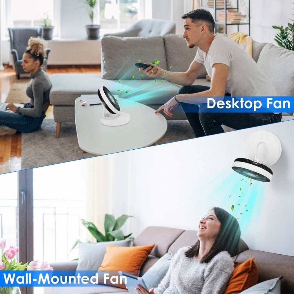 Foldable Rechargeable Portable Remote Control Desk Fan - EX-STOCK Canada