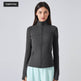 Long Sleeve Workout Tops for Women Halter Neck Zip Up gym top - EX-STOCK Canada
