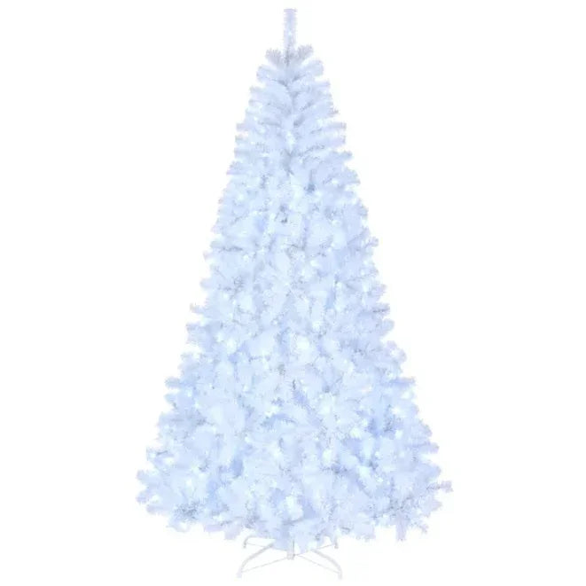 FCH 7ft 1346 Branches Automatic Tree Structure PVC Material 500 Lights Cool Color 8 Modes Christmas Tree White EX-STOCK Canada
