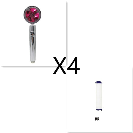 رأس دش موفر للمياه بتدفق قابل للدوران 360 درجة مع مروحة صغيرة، فوهة رذاذ ABS عالية الضغط، ملحقات حمامEX-STOCK Canada