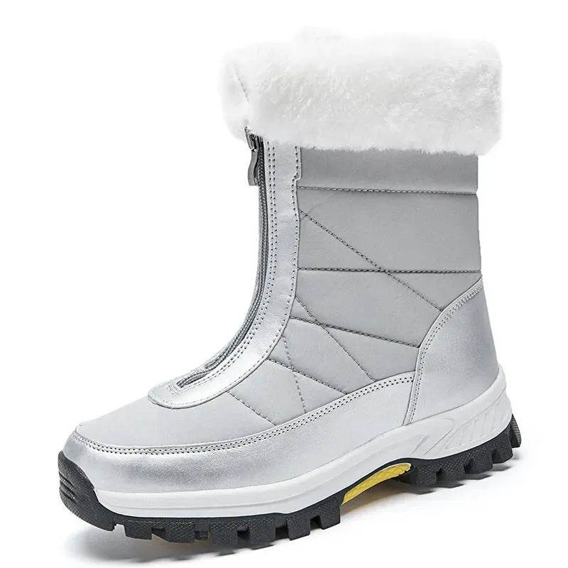 Winter Waterproof Snow Boots Women's Mid-calf Front Zipper - EX-STOCK Canada