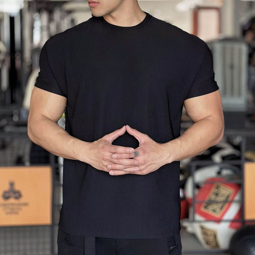 Anti Wrinkle Men Short Sleeve Active wear T-shirt for Workout Gym trainings - EX-STOCK Canada