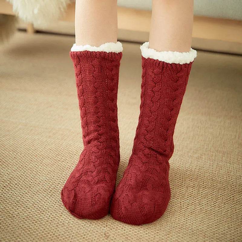 Winter Warm Knitted Plush Floor Socks Home Indoor Non-slip Carpet Socks For Men And Women - EX-STOCK Canada