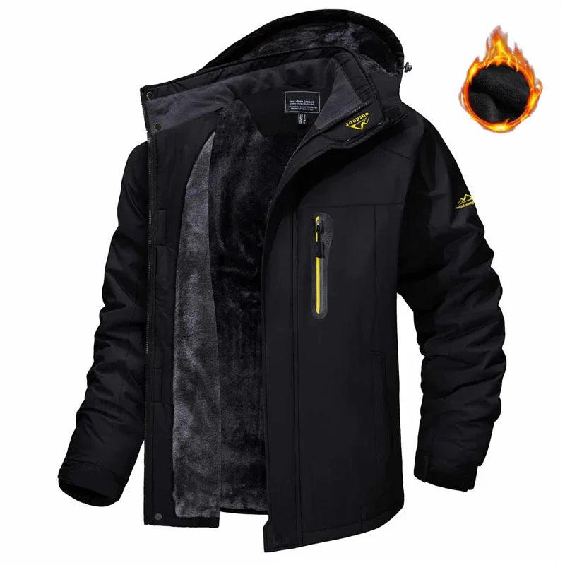 Giacca Invernale con Cappuccio Moda Casual Calda in Pile Impermeabile e Antivento Parka Giacca a Vento da UomoEX-STOCK Canada