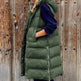 Pure Color Hooded Long Cotton Quilted Puffer Vest Casual - EX-STOCK Canada